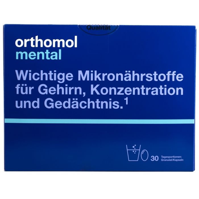 Orthomol (Ортомол) Mental (обмін речовин та розумова діяльність) капсули та порошок №30 в аптеці