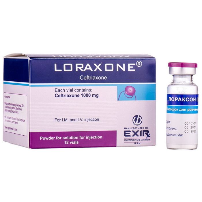 Лораксон 1000 мг порошок для ін'єкцій №12  в аптеці