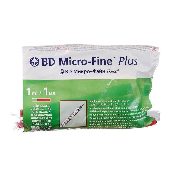 Шприц BD Micro-Fine Plus инсулиновый U-40 1 мл №10 в интернет-аптеке