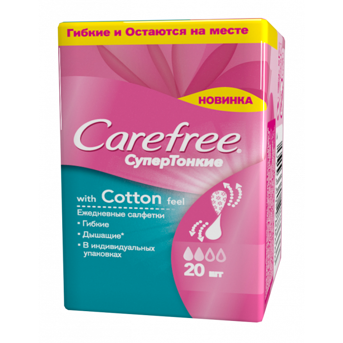 Прокладки Carefree Cotton Feel щоденні №20   в інтернет-аптеці