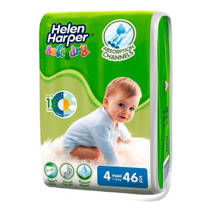Підгузки Helen Harper Ultra Soft&Dry Maxi, р.4 (7-18 кг), 46 шт. ADD