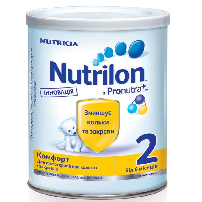 Суміш молочна Nutrilon Комфорт 2 з 6 до 12 місяців 400 г ціна