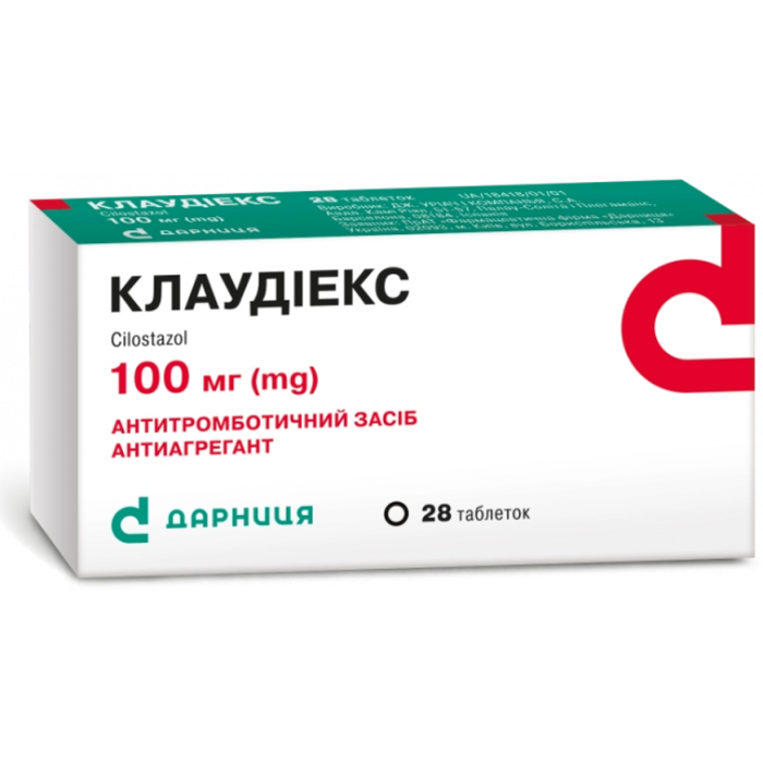 Клаудіекс 100 мг таблетки №28 ціна