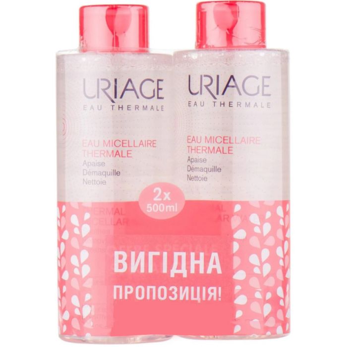 Набір Вода Uriage Міцелярна термальна для чутливої шкіри 2х500 мл фото