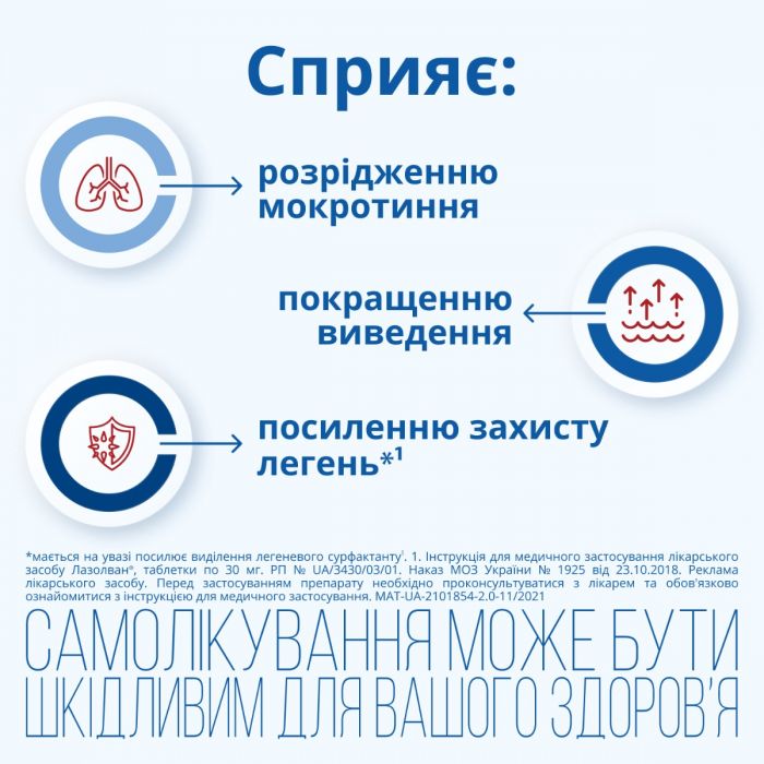 Лазолван 30 мг таблетки №50