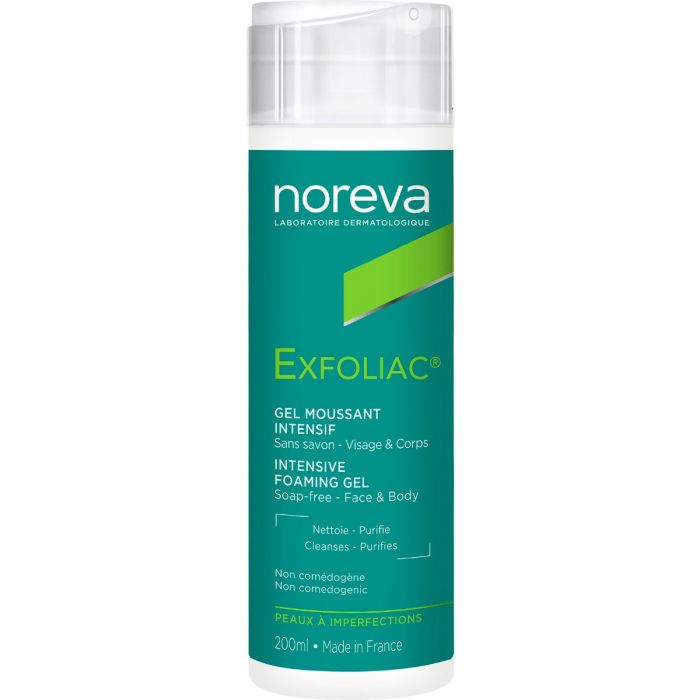 Гель Noreva Laboratoires Exfoliac Intensive Gel Moussant для жирної та проблемної шкіри, 200 мл в інтернет-аптеці