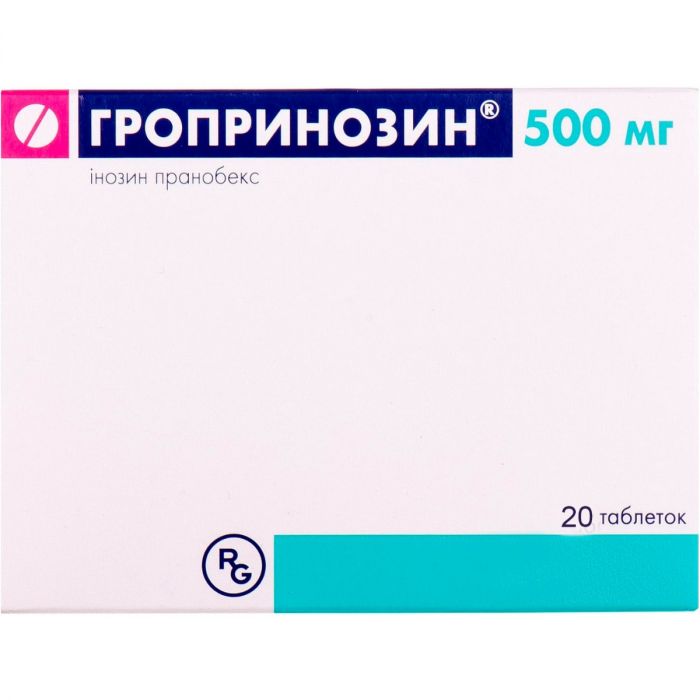 Гропринозин 500 мг таблетки №20 в Україні