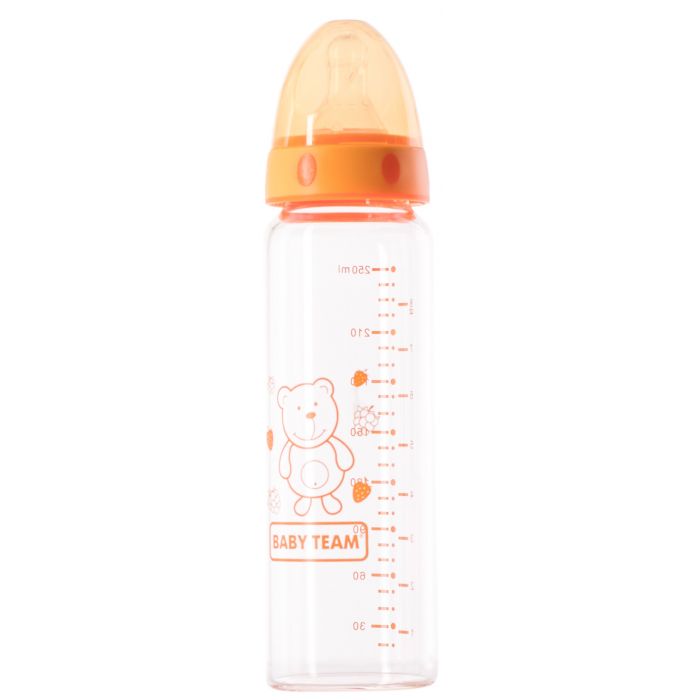 Пляшечка для годування скляна Baby Team (1201) 250 мл в інтернет-аптеці