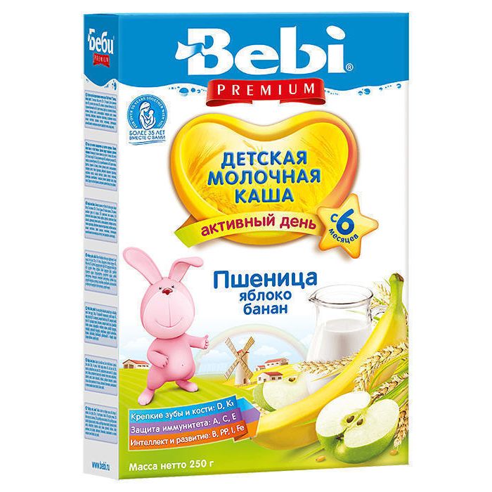 Каша Kolinska Bebi Premium пшениця, яблуко, банан з 6 місяців 250 г ціна