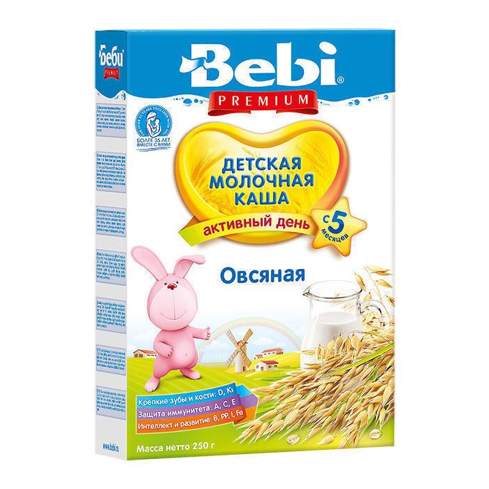 Каша Kolinska Bebi Premium молочна вівсяна з 5 місяців 250 г купити