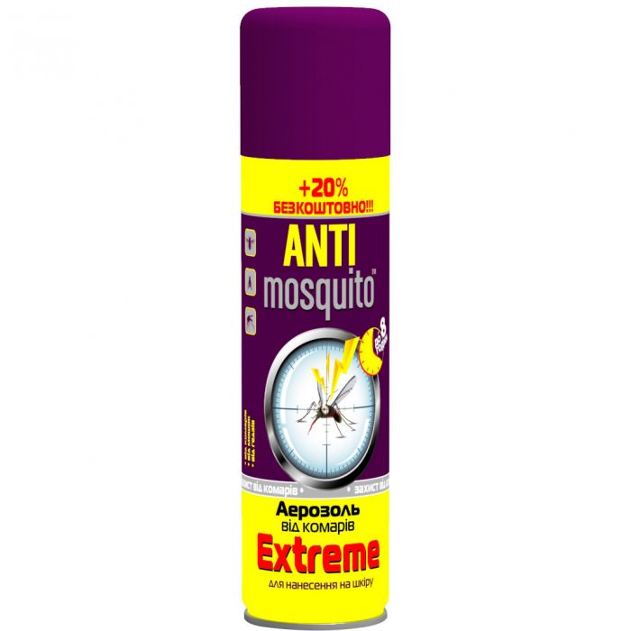 Аерозоль Anti mosquito Extreme від комарів, 120 мл недорого