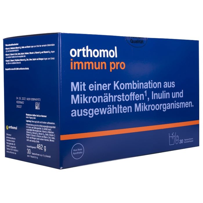 Orthomol (Ортомол) Immun pro (лечение нарушений кишечной микрофлоры) 30 дней капсулы №30 - фото №1 Витамины Orthomol Immun Pro порошок (30 дней) купить