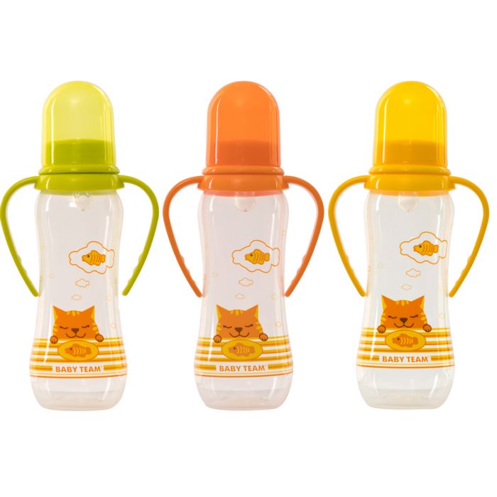 Пляшечка Baby Team для годування з силіконовою соскою 1411 250 мл  ціна