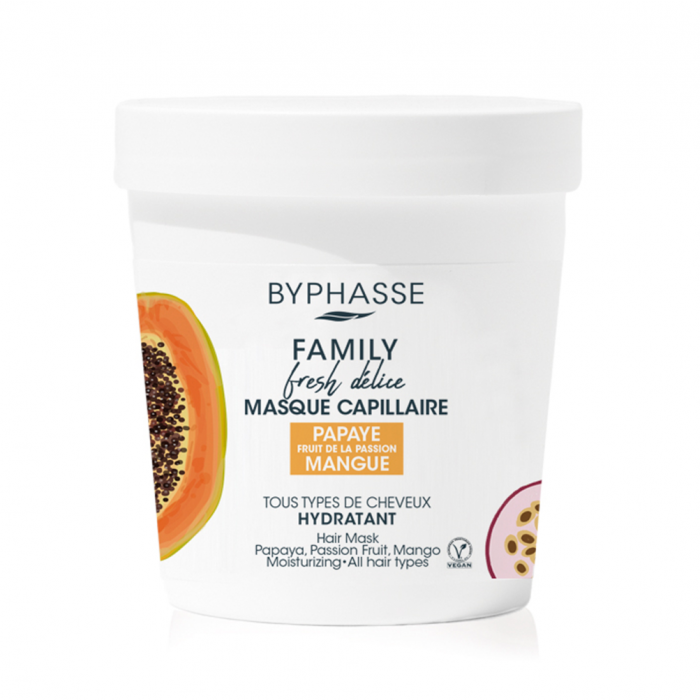 Маска Byphasse Family Fresh Delice для всіх типів волосся з папаєю, маракуєю та манго 250 мл ADD