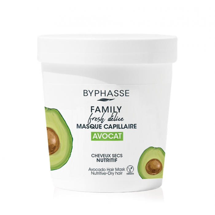 Маска Byphasse Family Fresh Delice для сухого волосся з авокадо 250 мл фото