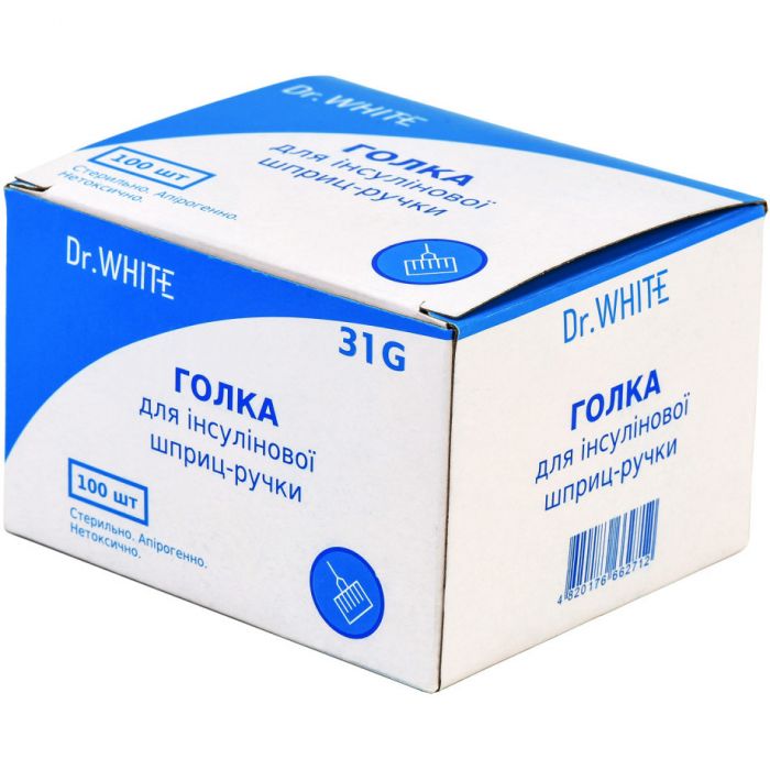 Голка Dr.White для інсулінової шприц-ручки 0,25х5 мм 31G в аптеці