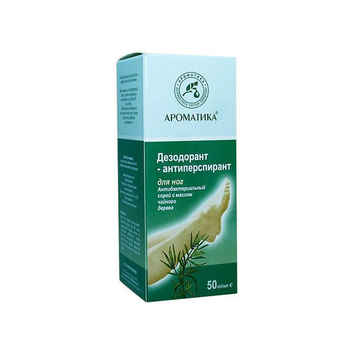 Дезодорант-антиперспірант для ніг антибактеріальний Чайне дерево 50 мл ADD