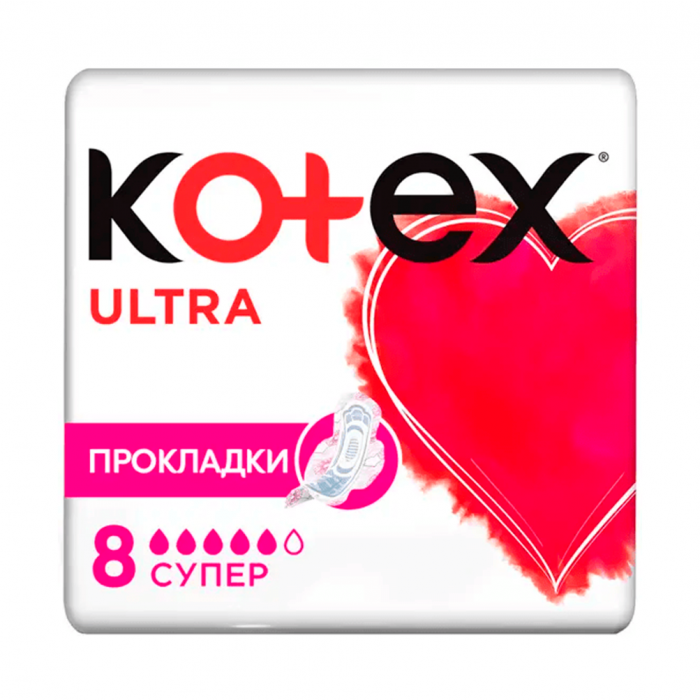 Прокладки Kotex Ultra Dry Soft Super 8 шт в інтернет-аптеці