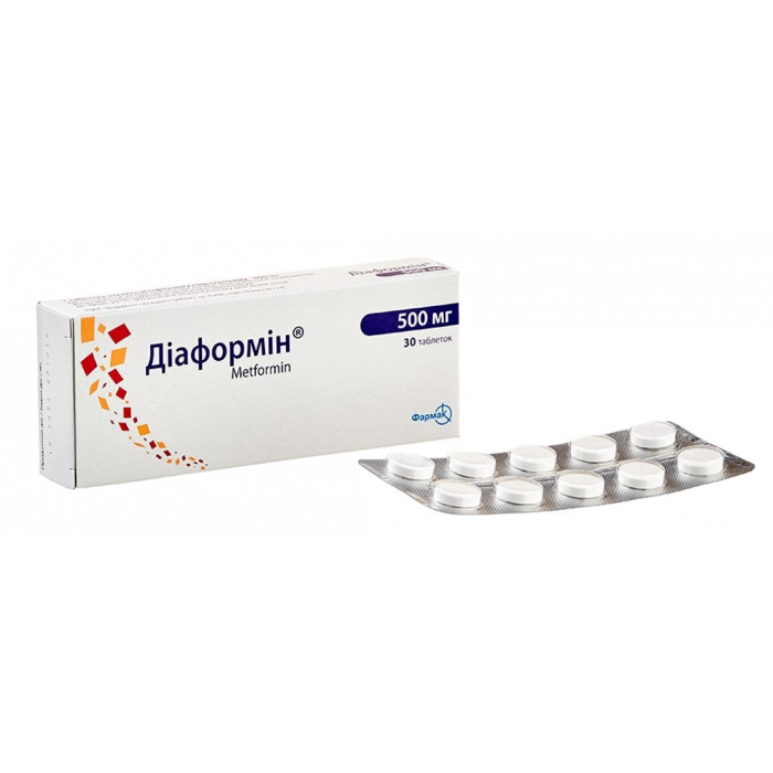 Діаформін 500 мг таблетки №30  в аптеці