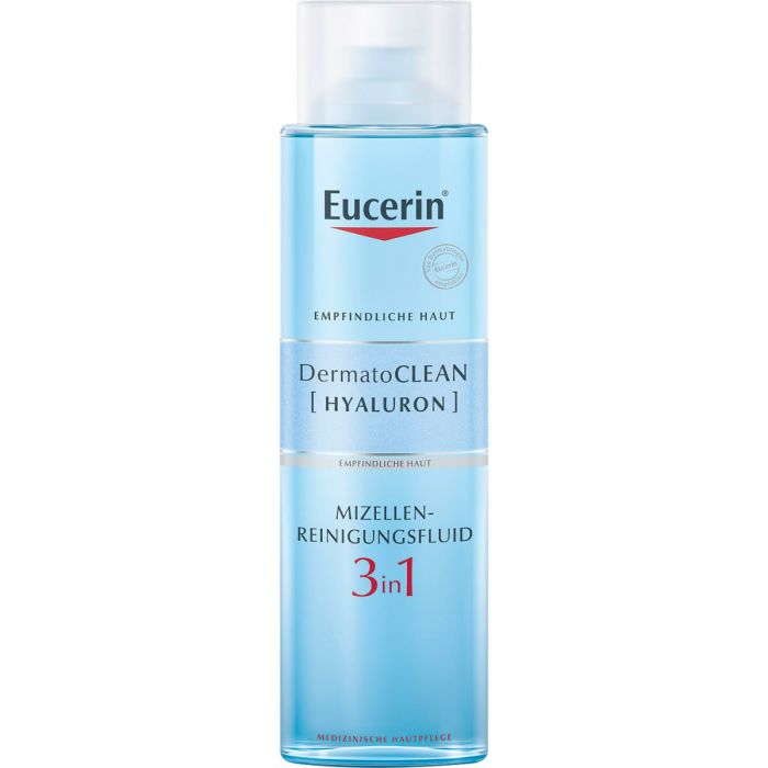 Флюїд Eucerin DermatoClean Hyaluron міцелярний очищуючий 3 в 1 для чутливої шкіри всіх типів 200 мл в аптеці