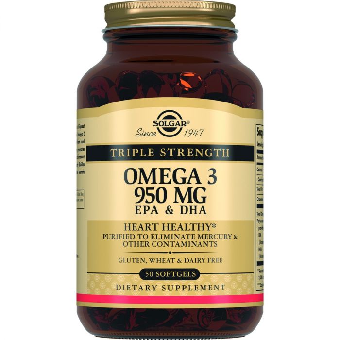 Solgar (Солгар) Omega-3 потрійна сила 950 мг капсули №50 ціна