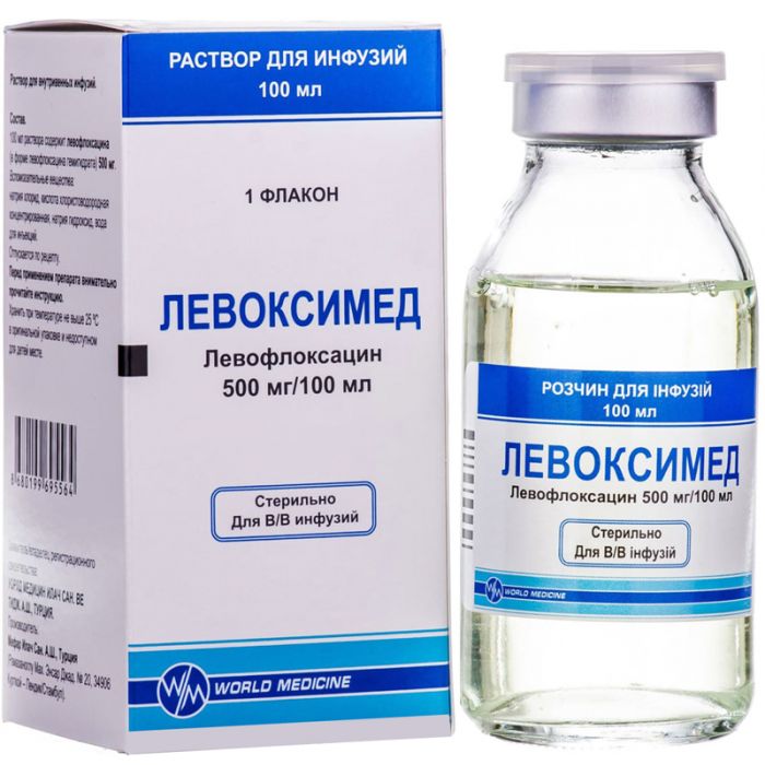 Левоксимед 500 мг/100 мл розчин 100 мл в Україні