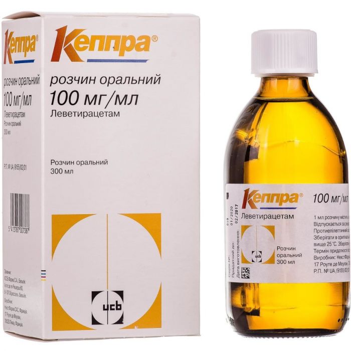 Кеппра 100 мг/мл розчин оральний 300 мл  купити