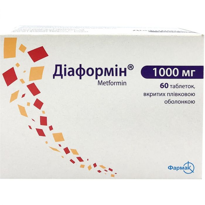 Діаформін 1000 мг таблетки №60 ціна