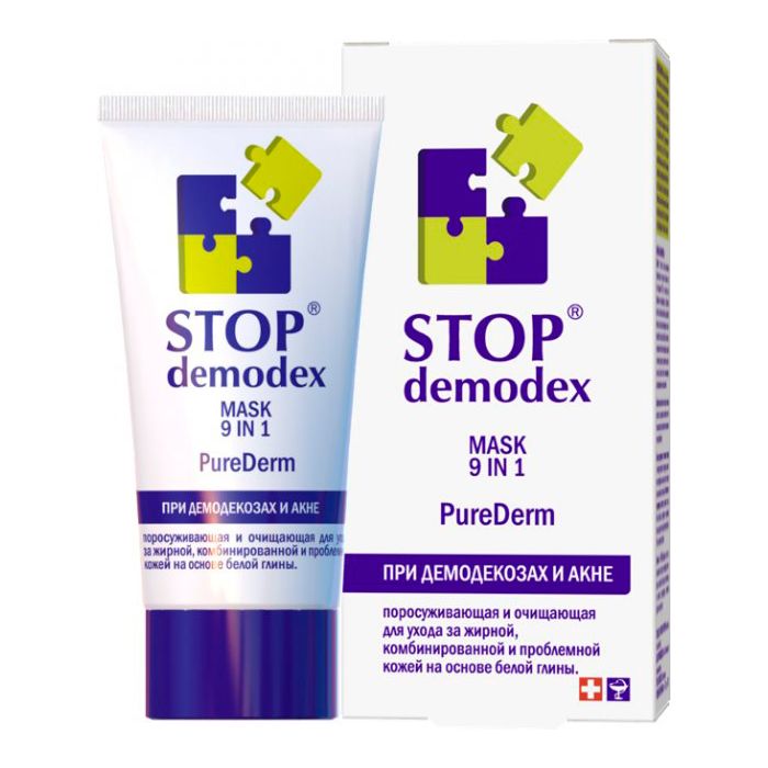 Маска для обличчя Stop Demodex Pure Derm 9 1, 50 мл фото