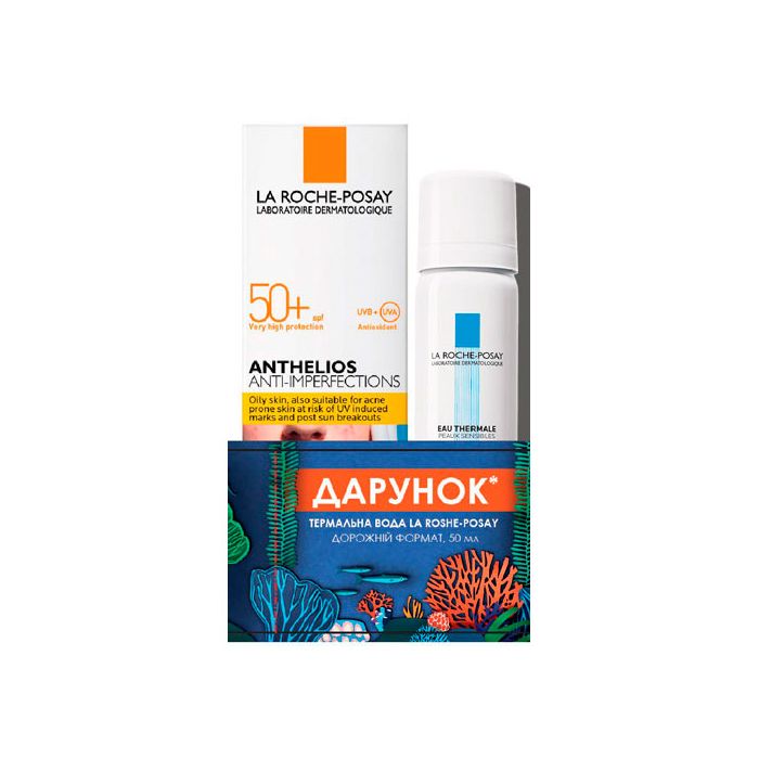 Гель-крем La Roche-Posay Anthelios XL коригуючий для проблемної схильної до акне шкіри SPF 50+, 50 мл + Вода термальна у подарунок 50 мл - фото №1 Гель-крем La Roche-Posay Anthelios XL коригуючий для проблемної схильної до акне шкіри SPF 50+, 50 мл + Вода термальна у подарунок 50 мл в інтернет-аптеці