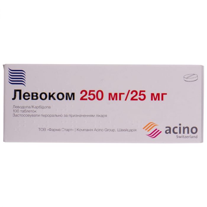 Левоком 250 мг/25 мг таблетки №100  ADD