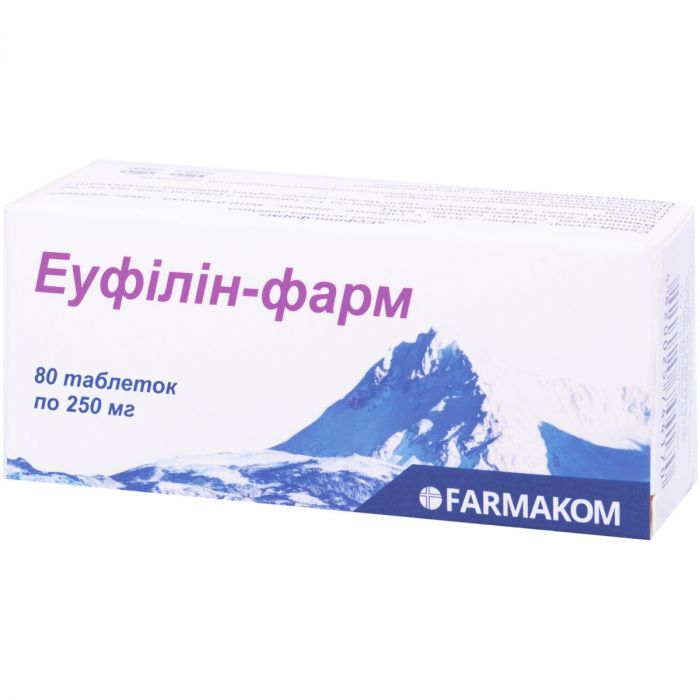 Еуфілін-фарм 0,25 г таблетки №80 недорого