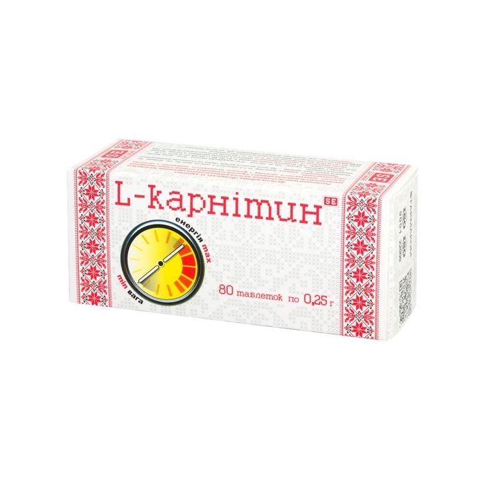 L-карнитин 0,25 г таблетки №80