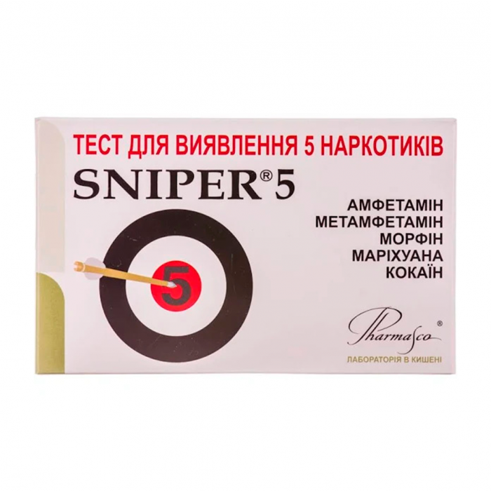 Тест-касета Sniper для визначення 10 наркотиків (сеча) замовити