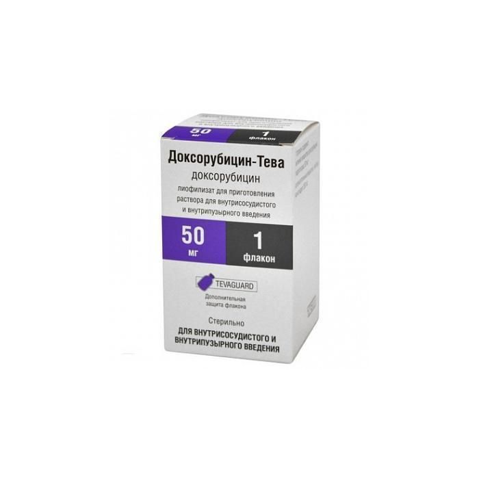 Доксорубіцин-Тева 50 мг ліофілізат для розчину 25 мл флакон №1  купити