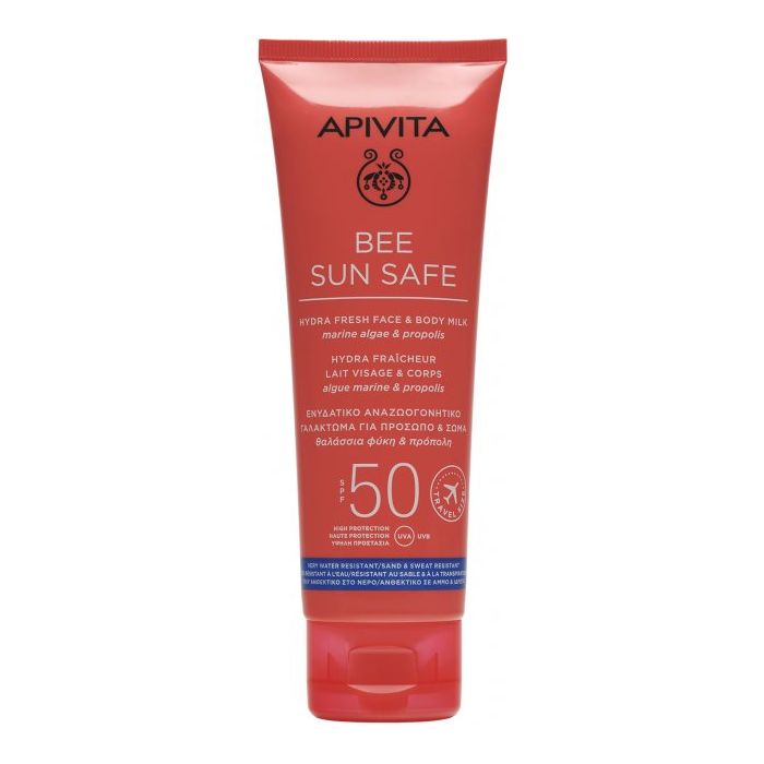Молочко Apivita Bee Sun Safe для обличчя та тіла сонцезахисне SPF50 100 мл недорого