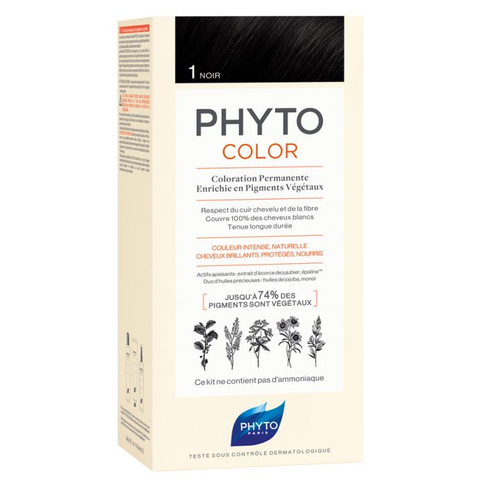 Крем-фарба для волосся Phytocolor Тон 1 (чорний) ADD