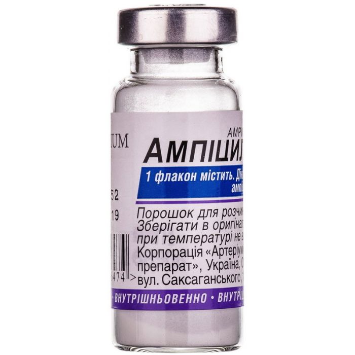 Ампіцилін 1 г порошок для розчину для ін’єкцій №1 в Україні