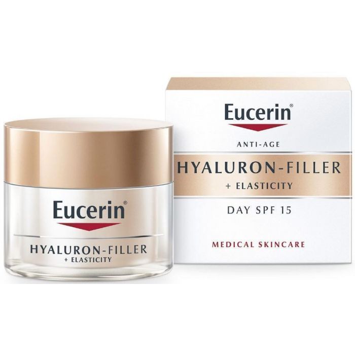 Крем Eucerin Hyaluron-Filler + Elasticity денний проти зморшок для сухої шкіри SPF15 50 мл в інтернет-аптеці