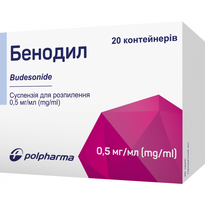 Бенодил 0,5 мг/1 мл суспензія 2 мл №20 в Україні