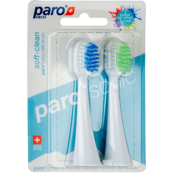 Змінні зубні щітки Paro Swiss Soft-Clean для ніжного та ретельного очищення, 2 шт. недорого