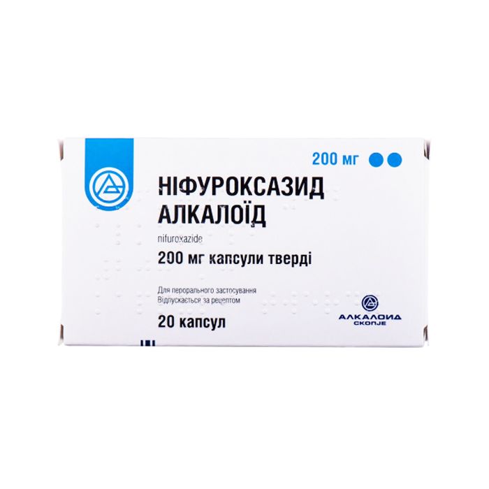 Ніфуроксазид Алкалоїд 200 мг капсули №20 в аптеці