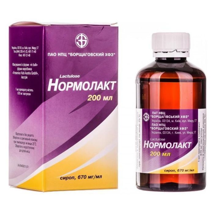 Нормолакт 670 мг/мл сироп 200 мл  в інтернет-аптеці