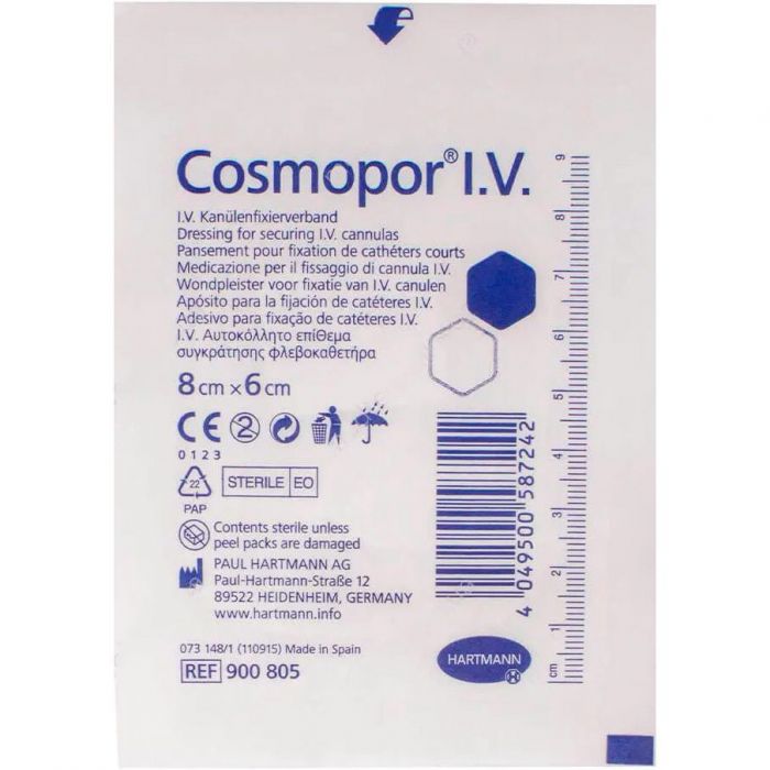 Пов'язка пластирна для фіксації катетера Cosmopor I.V. 6 см х 8 см №1 недорого