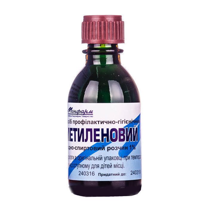 Метіленовий синий 1% водно-спиртовий розчин 20 мл  в Україні