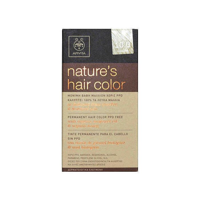 Фарба для волосся Apivita Натуральна колір дуже світлий русий №10.0  ціна