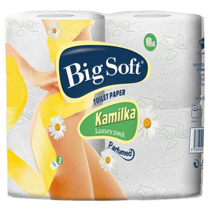 Туалетний папір Big Soft Kamilka (160 відривів) 3 шари 4 шт в інтернет-аптеці