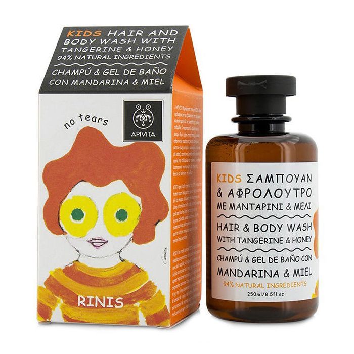 Засіб Apivita Kids для миття волосся та тіла з мандарином і медом 250 мл в інтернет-аптеці