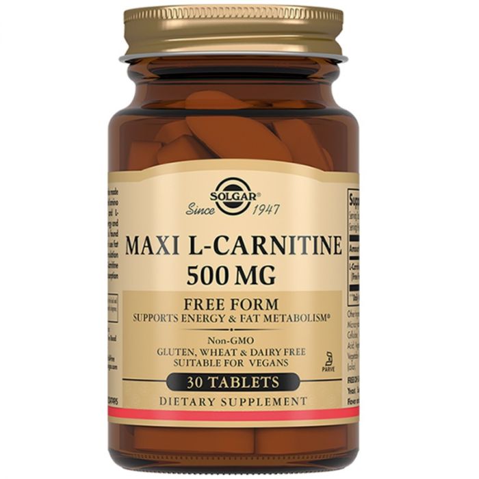 Solgar (Солгар) L-Carnitine (L-Карнітин) 500 мг таблетки №30 ADD