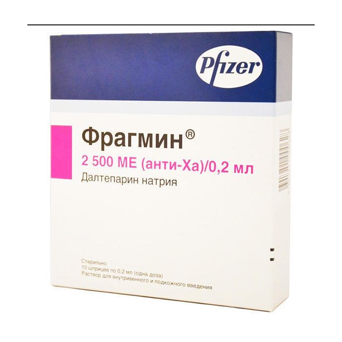 Фрагмин р-р для ин. 2500МЕ(анти-Ха) 0.2 мл №10 - фото №1 Фрагмин р-р для ин. 2500МЕ(анти-Ха) 0.2 мл №10 недорого